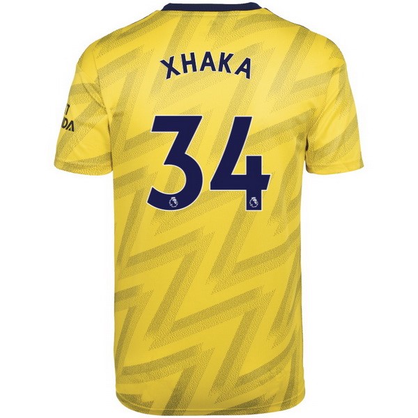 Camiseta Arsenal NO.34 Xhaka Segunda equipo 2019-20 Amarillo